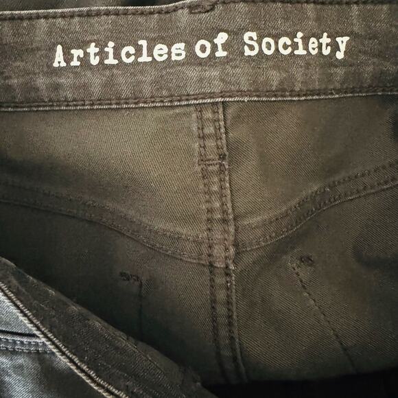 Articles of Society Womens Sarah Release Hem Skinny Fit Black Jeans Size 26 - Picture 7 of 13